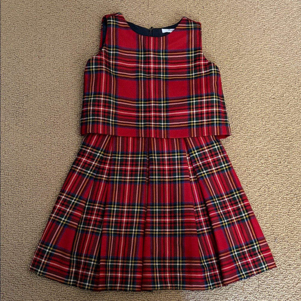 Brooks Brothers Red Tartan Sleeveless Girls Dress